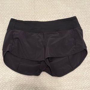 black speed up shorts with a 2.5 inch inseam